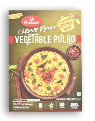 HALDIRAM'S MINUTE KHANA Vegetable Pulao 7.06 OZ